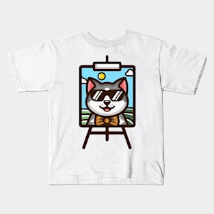 Cat art Kids T-Shirt